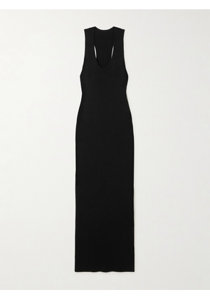 ST. AGNI - Asymmetric Tencel™ Lyocell-blend Maxi Dress - Black - x small,small,medium,large,x large