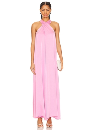 Essentiel Antwerp Finch Halterneck Dress in Pink. Size 34.