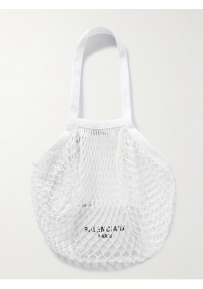 Balenciaga - 24/7 Printed Cotton-canvas And Crocheted Tote - White - One size