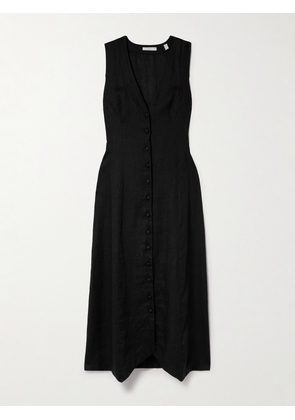 DÔEN - Allene Linen Midi Dress - Black - xx small,x small,small,medium,large,x large,xx large