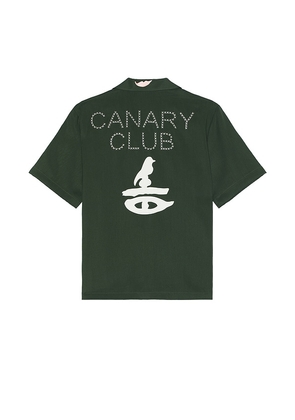 Dinner Service NY Canary Club Bowling Top in Green. Size L, S, XL/1X, XS.