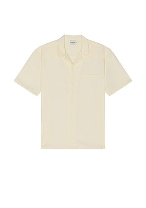 Bound Heavy Cuban Textured Shirt in Cream. Size M, S, XL/1X.