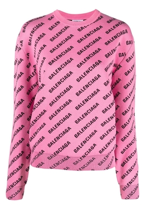 Balenciaga Mini Allover Logo jumper - Pink