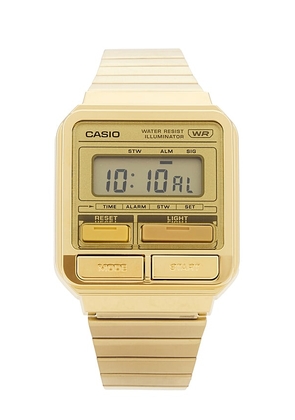 Casio Vintage A120 Series Watch in Metallic Gold.