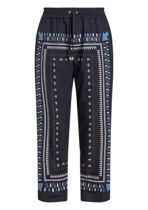 ETRO printed cropped trousers - Blue