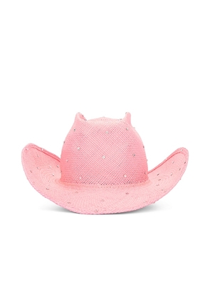 Gladys Tamez Millinery Gene Cowboy Hat in Pink. Size L, S, XS.