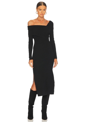 Line & Dot Sylvie Midi Sweater Dress in Black. Size S, XS.