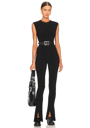 Norma Kamali Sleeveless Spat Legging Catsuit in Black. Size L, S, XL, XS.