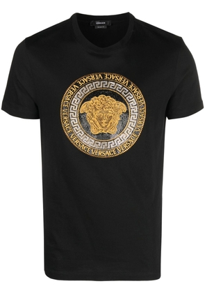 Versace Medusa crystal-embellished T-shirt - Black