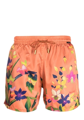 ETRO floral-print swim shorts - Orange