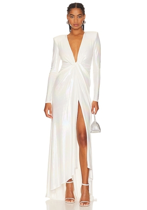 Ronny Kobo Martine Dress in White. Size L, S.