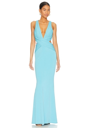 Katie May Secret Agent Gown in Baby Blue. Size M, XL.