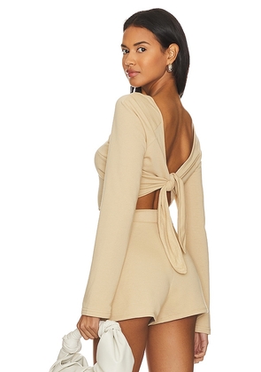 Lovers and Friends Langley Top in Tan. Size L, S, XS.