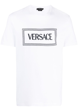 Versace logo-embroidered T-shirt - White