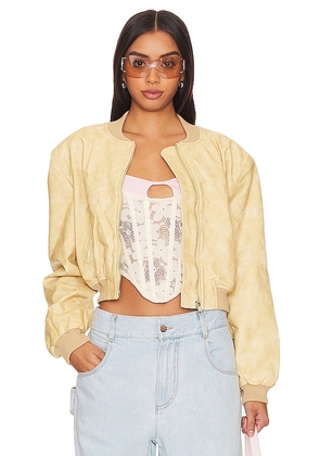 LIONESS Allure Bomber in Yellow. Size XL, XXL.