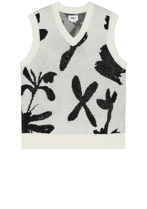Obey Amir Sweater Vest in Cream. Size XL/1X.