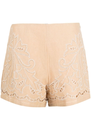 TWINSET broderie-anglaise mini shorts - Neutrals