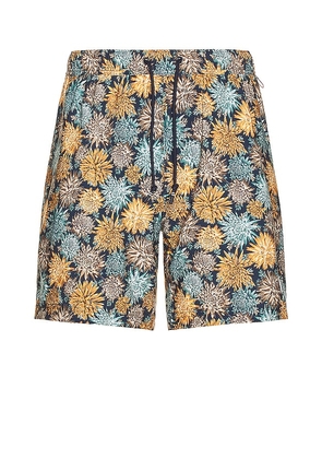 Original Penguin Floral All Over Print Recycled Swim Short in Blue. Size M, S, XL/1X.