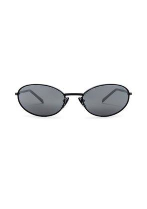 Prada Oval Sunglasses in Black.
