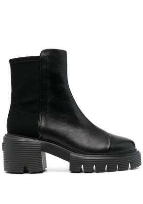 Stuart Weitzman panelled leather 75mm Chelsea boots - Black
