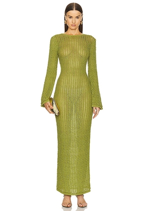 Ronny Kobo Exa Knit Dress in Green. Size L, S, XS.