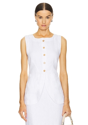 Posse Emma Vest in White. Size XL.