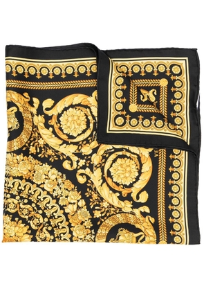 Versace Barocco-print silk scarf - Black