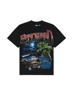 Renowned Nights in Paradise Tee in Black. Size M, S, XL/1X.