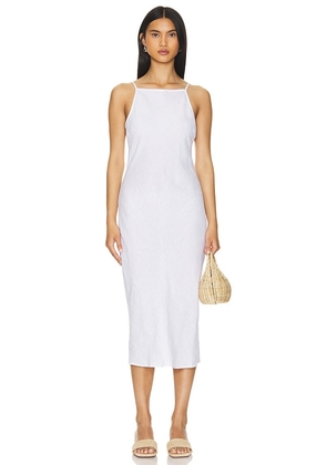James Perse Linen Cami Dress in White. Size 0/XS, 2/M, 3/L, 4/XL.
