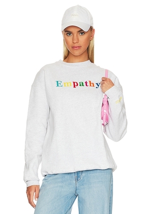 The Mayfair Group Empathy Always Crewneck in Light Grey. Size S/M, XS.