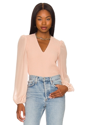 1. STATE V Neck Blouse in Pink. Size S.