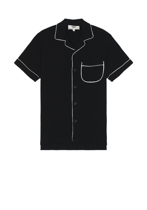 YONY Camp Collar Shirt in Black. Size M, S, XL/1X.