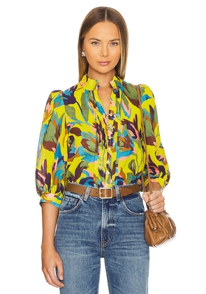 Smythe Frontier Blouse in Yellow. Size L, XS.