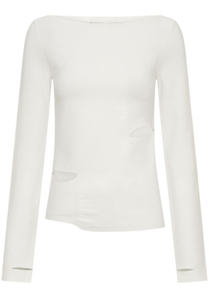 Dion Lee cut-out long-sleeved top - White