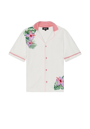 SER.O.YA Harrison Shirt in White. Size M, S, XL/1X.