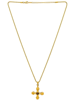 8 Other Reasons Pendant Necklace in Metallic Gold.