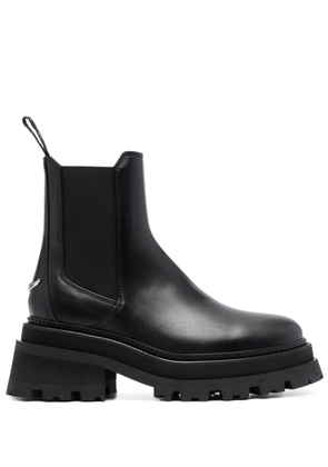 Zadig&Voltaire round-toe leather ankle boots - Black
