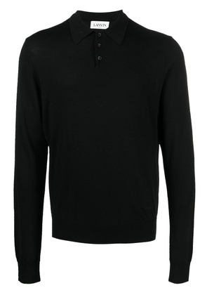 Lanvin long-sleeve polo shirt - Black