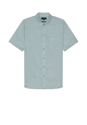 Vince Linen Short Sleeve Shirt in Baby Blue. Size S.
