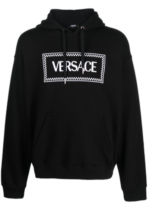 Versace 90s Vintage logo-embroidered hoodie - Black