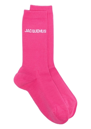 Jacquemus Les Chaussettes Jacquemus logo-intarsia socks - Pink