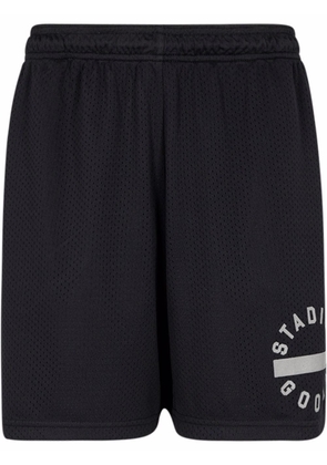 STADIUM GOODS® Black/Reflective mesh gym shorts