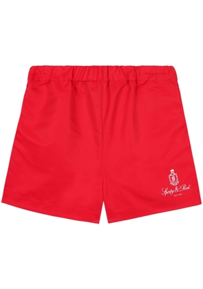 Sporty & Rich Vendome logo-print shorts - Red
