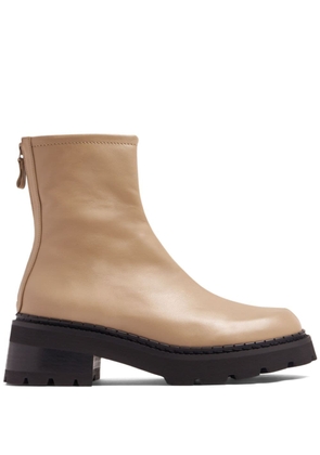 BY FAR Alister leather ankle boots - Neutrals