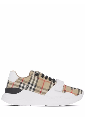 Burberry Vintage Check-pattern touch-strap sneakers - Neutrals