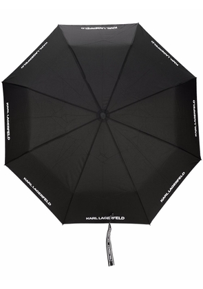 Karl Lagerfeld logo-print umbrella - Black