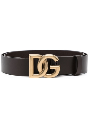 Dolce & Gabbana logo-buckle leather belt - Brown