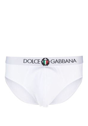 Dolce & Gabbana logo-waistband stretch-cotton briefs - White