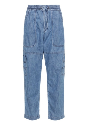 MARANT Vanni chambray straight-leg trousers - Blue