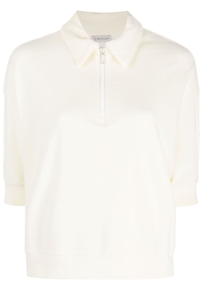Moncler terrycloth polo shirt - Neutrals
